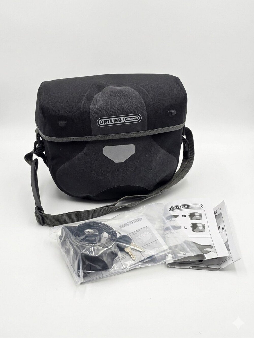 Ortlieb Ultimate Six Plus Waterproof Handlebar Bag Granite/Black With Mounting